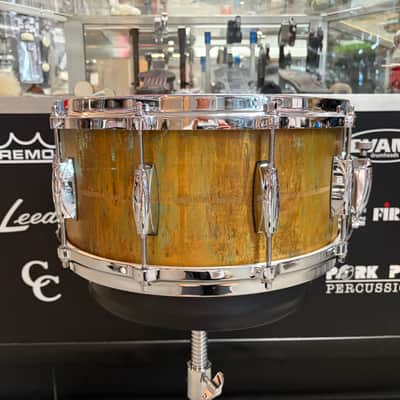 Gretsch USA Custom G4164PBA 6.5X14 Phosphor Bronze Aged Patina Snare Drum - Chicago Drum Show Demo image 2