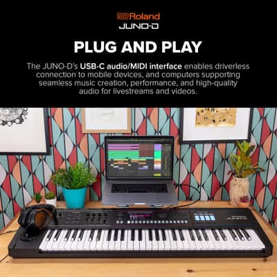 Roland JUNO-D8 Synthesizer | 88-Note Weighted Keyboard with Hammer Action | ZEN-Core Engine with Over 3800 Onboard Sounds | Intuitive Creative Tools | USB-C Audio/MIDI Interface for Mobile & Computers image 2