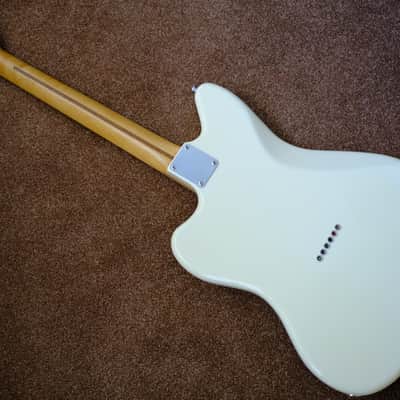 Warmoth Jazzcaster Telemaster Offset Telecaster Olympic White Fender Vintage 64 pickups Pau Ferro image 11