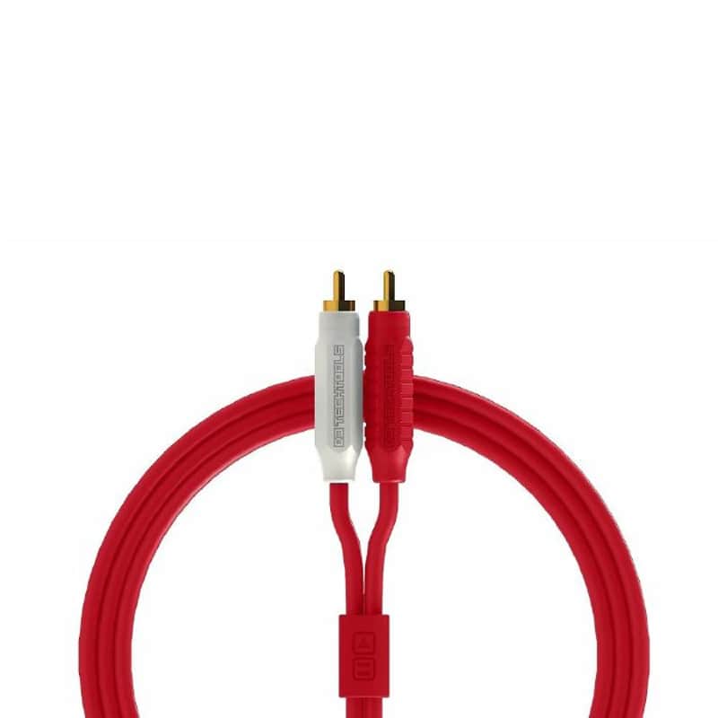 DJ Tech Tools 2x RCA Plugs To 2x RCA Plugs Chroma Cable MK2 (red, 2m) * New Lower Price - While Supplies Last * image 1