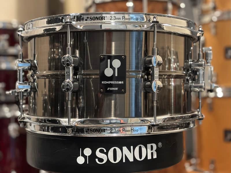 Sonor Kompressor 13X7 Nickel Over Brass Snare Drum image 1