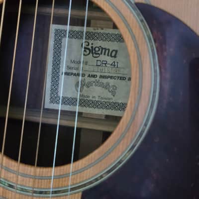 Sigma by Martin DR-41 Vintage Natural Acoustic Guitar New Strings w/ Hard Shell Case image 5