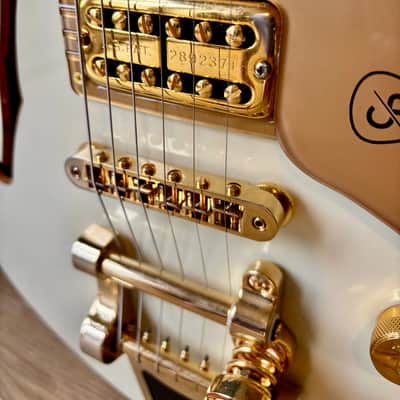 Gretsch Chris Rocha Signature Electromatic Broadkaster Jr. Center-Block Vintage White image 6