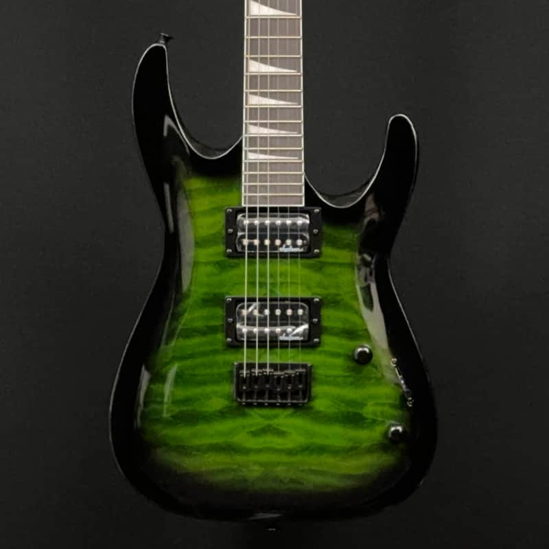 Jackson JS32Q Dinky Arch Top DKA HT, Amaranth Fingerboard, Transparent Green Burst image 1