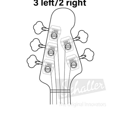 Schaller BM Schaller Tuning Keys SET, Nickel BM Schaller-Style, 3 left/2 right image 4