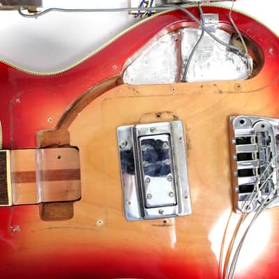 Vintage Ibanez Ric Style 4001 Copy Lawsuit Electric Bass Guitar in Fireglo image 15