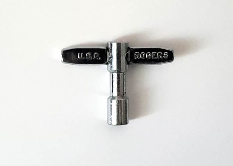 CLEAN! Vintage ROGERS DRUMKEY 1950s 1960s 1970s Swivomatic era Original with LOGO! * Sweet Drum Key image 1
