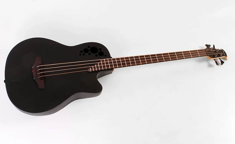 Ovation B778TX-5-G Pro Series Elite TX Mid-Depth Acoustic-Electric Bass Guitar Textured Black image 1