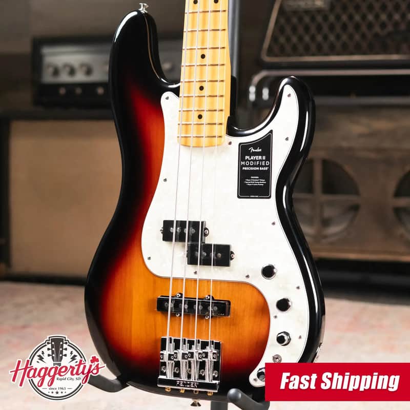 Fender Player II Modified Active Precision Bass - 3-Tone Sunburst with Gig Bag image 1