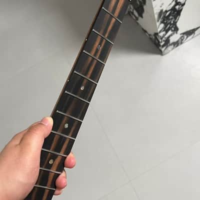 1 round-end stainless steel AAAA 22frets roasted flame Maple 22fret Roasted flame Maple Electric guitar neck Ebony fingerboard。 image 1