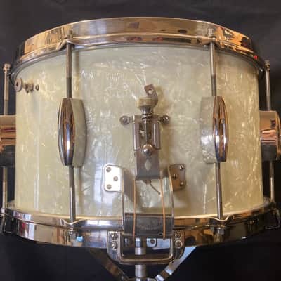 Slingerland - 8x14" Radio King 1940s-50s, 3 Ply, Deep Concert / Dance Model Snare Drum - Marine Pearl/Nickel STUNNING!! image 10