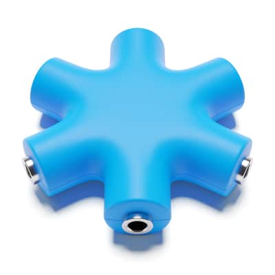 ExcelValley [Blue] Mono Patch Cable Splitter Hub 6 Port 5 Way TS 3.5mm 1/8" Modular Synth Eurorack image 3