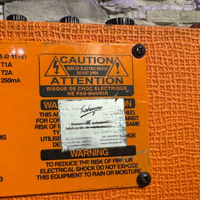 Orange AD 15 1x12” Signed by Antonio Vega (Nacha Pop) Checked by Pablo Kahayan “Collector’s Spanish Pop Star Piece” image 11