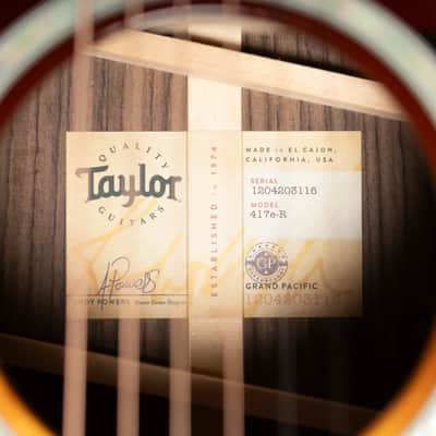 Taylor 417e-R Grand Pacific Acoustic/Electric Guitar - Tobacco Sunburst Top with Hardshell Case - Used image 22