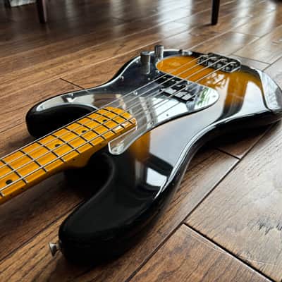 1999 Fender PB-62 Precision Electric Bass 1962 Reissue Sunburst Mirror Guard MIJ Japan image 8
