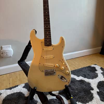Mario Martin Stratocaster Style 2017 - Relic’d Olympic White image 1