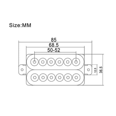 Transparent Neck and Bridge Guitar Large Pole Humbucker Pickups image 6