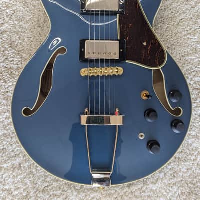 Ibanez AMH90PBM Artcore Expressionist Semi-Hollow Guitar, Prussian Blue Metallic image 3