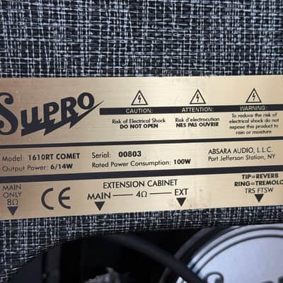 Supro 1610RT Comet 1x10 Combo Amp 2016 - Present - Black Rhino Hide image 3