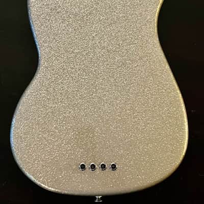 2015 Squier by Fender Mikey Way Signature Mustang Bass - Large Flake Silver Sparkle image 10