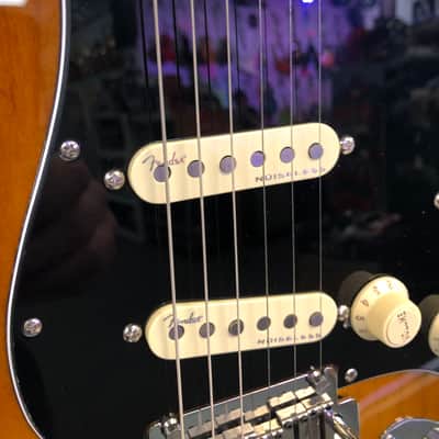 Fender 2021 75th Anniversary American Ultra Luxe Strat, 2 Color Sunburst with Hardshell Case - Pre Owned image 8