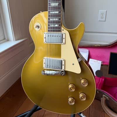 2022 Gibson Custom Shop M2M ‘54 Reissue R4 Les Paul Double Gold Stinger VOS - Gold Top image 3