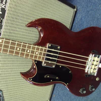 Gibson Lefty Bass Guitar EBO USA 1960s cherry Red image 16