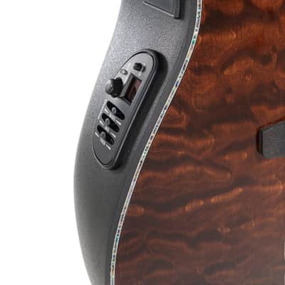 Ovation Celebrity Elite Plus CE44P-TGE Mid-Depth Acoustic-Electric Guitar - Dark Tiger Eye image 11