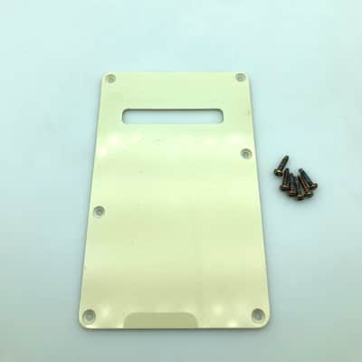Stratocaster Style Back Plate Cavity Cover w/Hardware - Aged White - 19?? image 1