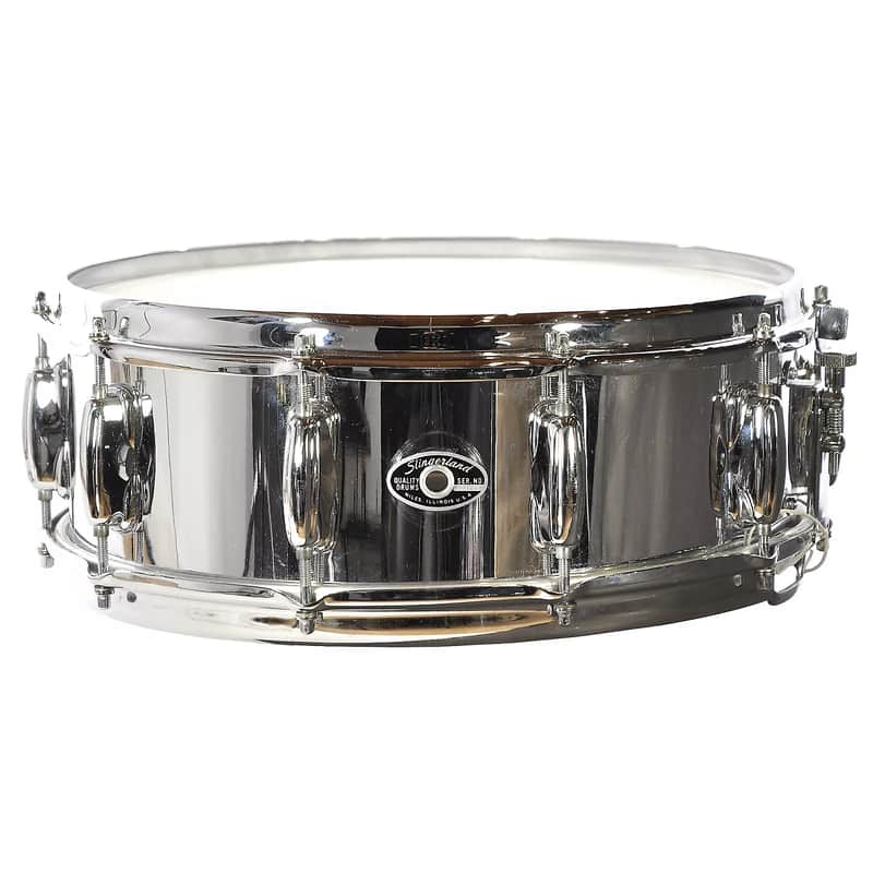 Slingerland No. 138 Festival Model 5x14" 10-Lug Chrome Over Brass Snare Drum 1960s image 1