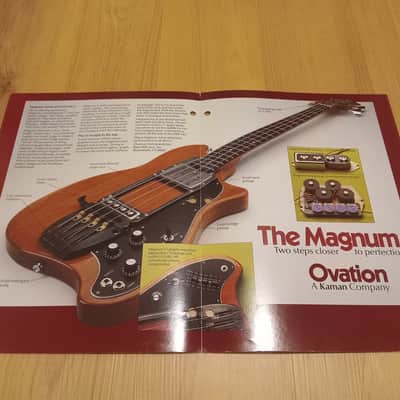Vintage 1978 Ovation Magnum 1 & 2 Bass Information Booklet! Rare, Original Case Candy, Paperwork! image 2