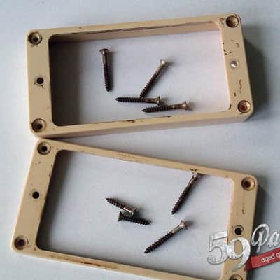 Hand aged Les Paul Pickup Rings CAB light CREAM Gibson Les Paul Historic M69 rings, 59 Parts image 3