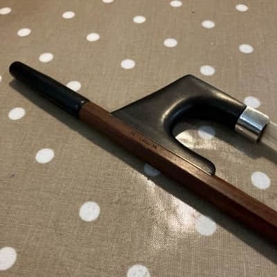 Double Bass German Frog Bow - Roy Collins - Pernambuco - 1/4 Size - Unique image 2