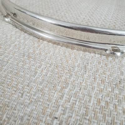 Slingerland 15" 8 Lug Nickel Over Brass Stick Saver Hoop 1950s-60s image 4
