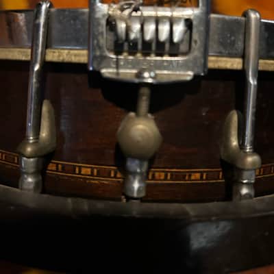 Vintage 1920s–30s Banjo Ukulele / Banjolele – Prewar Chicago Made – Grover Pat. Tailpiece – Original Skin Head - COOL! image 12