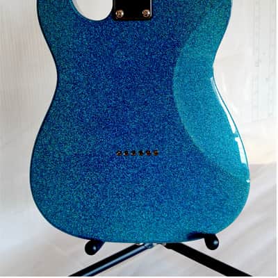 Leo Jaymz Elite Series "Popcaster" Electric Guitar - Sparkle Cyan Blue image 10