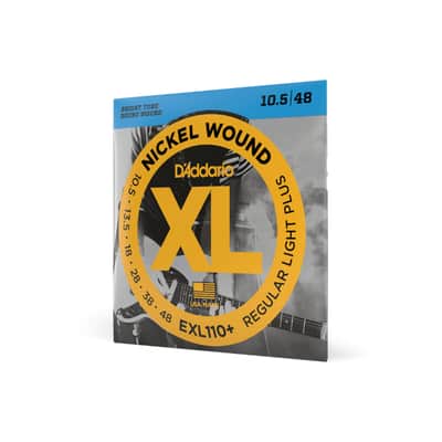 D'Addario EXL110+ Nickel Wound Reg. Light Plus Electric Guitar Strings 10.5-48 image 3