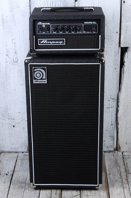 Ampeg Micro-CL Bass Stack Electric Bass Guitar Amplifier Head and 2 x 10 Cabinet image 1