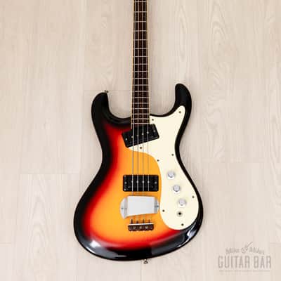 2000s Mosrite USA Mark I 1964 Custom Ventures Model Bass Sunburst w/ Vintage Case, Fillmore Japan image 2