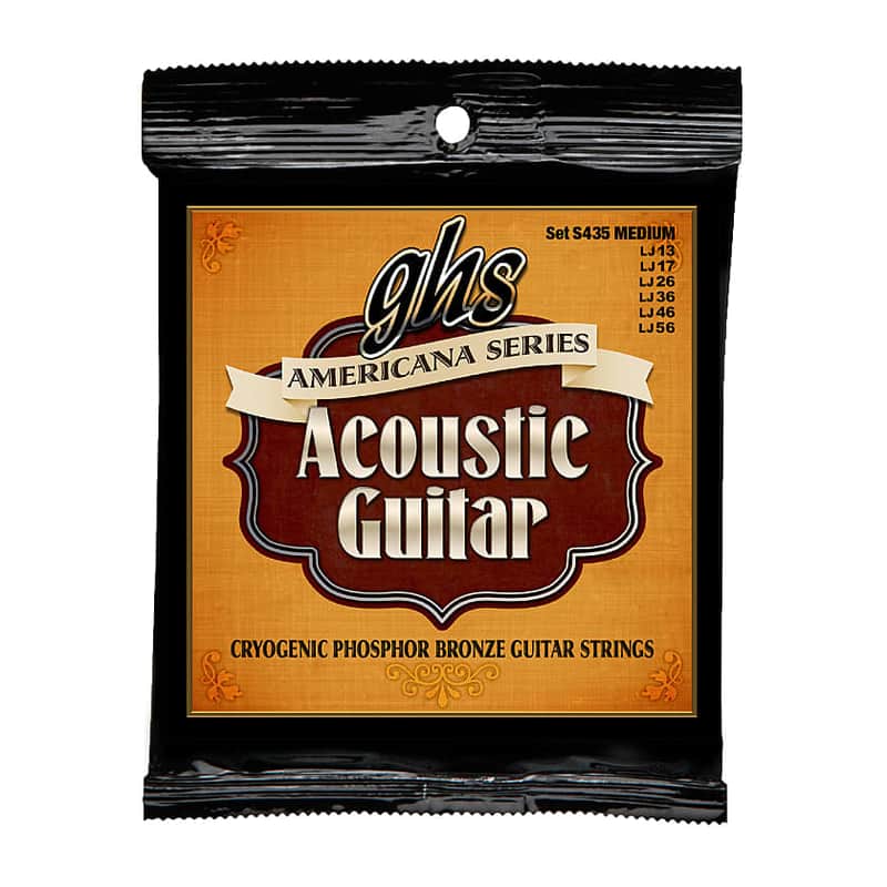 GHS Americana Phosphor Bronze Acoustic Guitar Strings, 13-56, Medium image 1