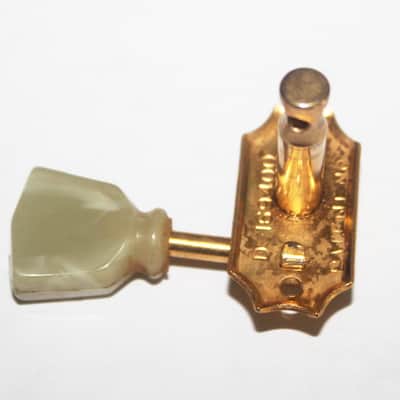 Vintage Gold 1969 Gibson Deluxe Double Line Single Ring Kluson Tuner D-169400 Treble Side 1960's 1970's image 3