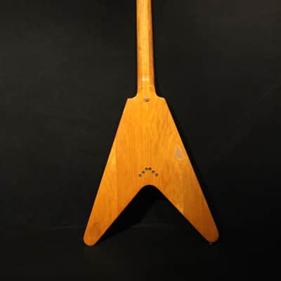 1981/82 Gibson Flying V Heritage Korina Reissue in korina blonde with original case. image 3