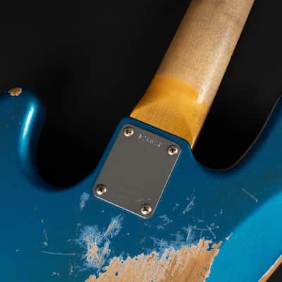 2014 Fender Custom Shop '64 Jazz Bass Heavy Relic - Lake Placid Blue with Matching Headstock | USA 1964 Vintage Reissue 4-String | CoA OHSC image 14