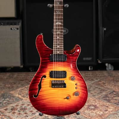 PRS Private Stock Custom 24-08 Semi-Hollow Electric Guitar Dragon's Breath Glow with Hardshell Case - Used image 3