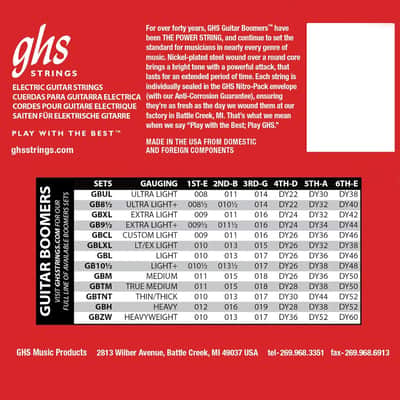 GHS GBM Boomers Electric Guitar String Set - Medium 11-50 image 9
