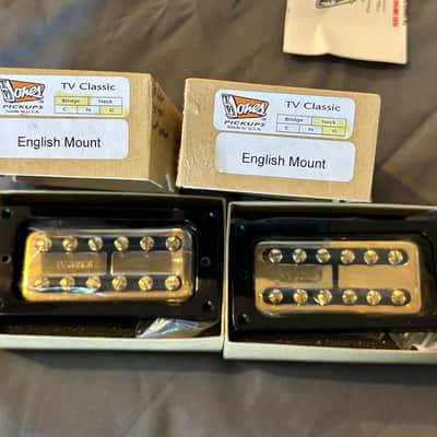 TV Jones TV Classic English Mount Pickup Set in Gold. With pickup rings (#1) image 1