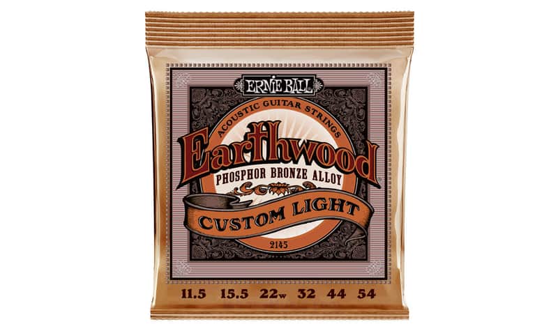 Earthwood Custom Light Phosphor Bronze Acoustic Guitar String Set 11.5-56 Gauge 92%-Cu+7.7%-Zn+0.3%-P Wnd-Wire Wrap Over High-C Steel Hex-Core "A TRUE MEDIUM STRING SET!" image 1