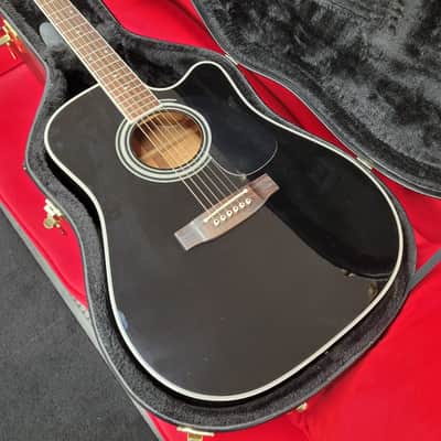 Takamine  EF341CE Acoustic Electric With Case  Black 1999 image 2