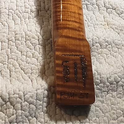 Unbelievable USA bound,Roasted ( 5A +) flame maple neck.Hidden fret tangs.Rounded edges", Made for a Jazzmaster , Tele or Strat  body # PJM-5A -You never felt frets like this. image 8