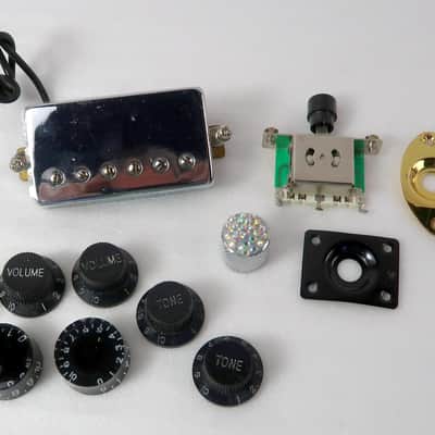 Parts Bin Blowout Chrome Humbucker / Knobs / Switch / Plates / Out Jack Read Me image 1